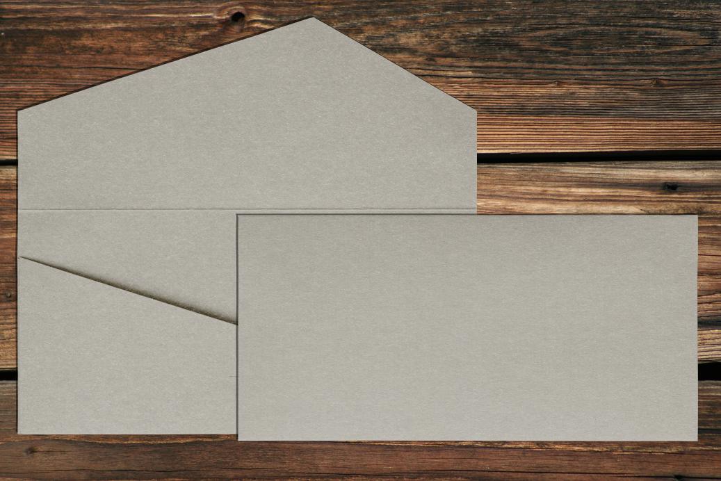 Geschenkkarte DL 110x220 mm Silber 250 g/qm